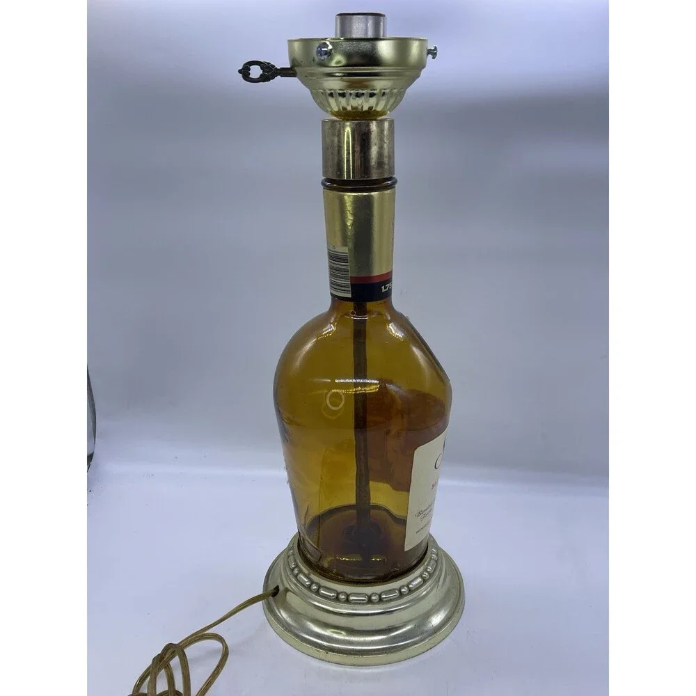 VTG 1970s Old Smuggler Scotch Whiskey 1.75 Liters Glass Bottle Table Lamp WORKS